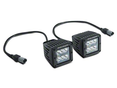 Rough Country Black Series LED Fog Light Kit (10-18 Jeep Wrangler JK)
