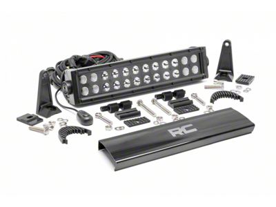 Rough Country 12-Inch Black Series Dual Row LED Light Bar; Flood/Spot Combo Beam (Universal; Some Adaptation May Be Required)