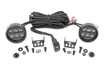 Rough Country 3.50-Inch Round Amber DRL LED Ditch Light Kit (21-25 Bronco)