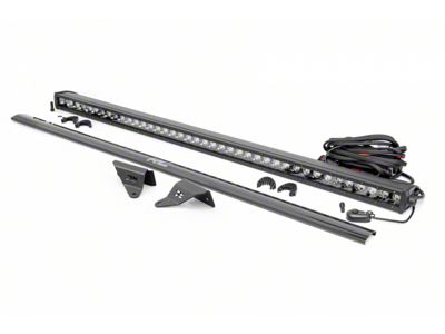 Rough Country Suspension 40-Inch Black Series Single Row LED Light Bar with Windshield Mounting Brackets (21-25 Bronco w/o Factory Roof Rack)