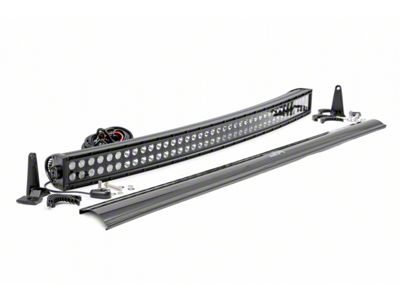 Rough Country 40-Inch Black Series Curved Dual Row LED Light Bar; Flood/Spot Combo Beam (Universal; Some Adaptation May Be Required)
