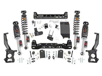 Rough Country 5-Inch Suspension Lift Kit with M1R Reservoir Struts (21-25 Bronco w/o Sasquatch Package, Excluding Badlands, First Edition, Raptor & Wildtrack)
