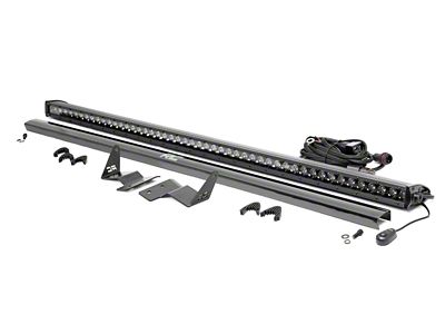 Rough Country Suspension 50-Inch Black Series Single Row LED Light Bar with Windshield Mounting Brackets (21-25 Bronco w/o Factory Roof Rack)
