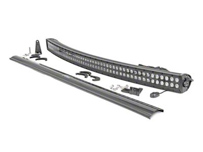 Rough Country 50-Inch Black Series Curved Dual Row LED Light Bar; Flood/Spot Combo Beam (Universal; Some Adaptation May Be Required)
