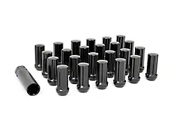 Rough Country Black Bulge Acorn Style Lug Nut Kit; M12 x 1.5; Set of 24 (21-25 Bronco, Excluding Raptor)
