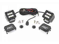 Rough Country Suspension Black Series LED Ditch Light Kit; Flood Beam (21-25 Bronco)
