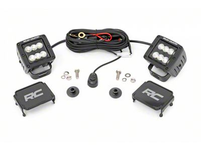 Rough Country Black Series LED Ditch Light Kit; Flood Beam (21-25 Bronco)