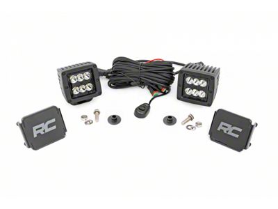 Rough Country Black Series LED Ditch Light Kit; Spot Beam (21-25 Bronco)