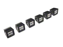 Rough Country Black Series Triple LED Fog Light Kit; Flood Beam (21-24 Bronco w/ Modular Front Bumper)