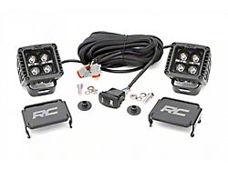 Rough Country Black Series White DRL LED Ditch Light Kit; Spot Beam (21-24 Bronco)