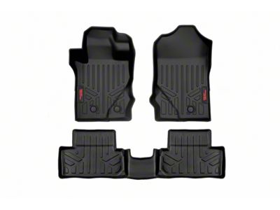 Rough Country Heavy Duty Front and Rear Floor Mats; Black (21-25 Bronco 2-Door w/o Vinyl Flooring)