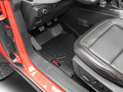 Rough Country Heavy Duty Front and Rear Floor Mats; Black (21-25 Bronco 4-Door)