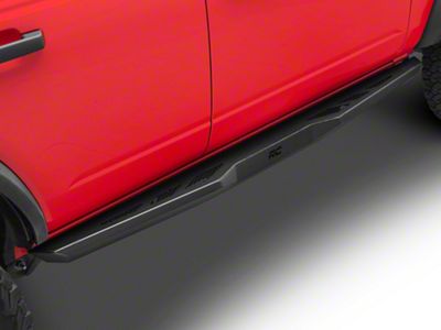 Rough Country Heavy Duty Rock Sliders; Flat Black (21-25 Bronco 4-Door)