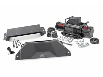 Rough Country Hidden Winch Mount with PRO12000S Winch (21-25 2.3L EcoBoost Bronco)