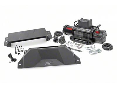 Rough Country Hidden Winch Mount with PRO9500S Winch (21-25 2.3L EcoBoost Bronco)