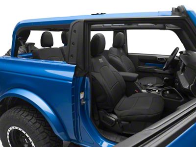 Rough Country Neoprene Front and Rear Seat Covers; Black (21-25 Bronco 2-Door)