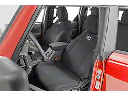Rough Country Neoprene Front and Rear Seat Covers; Black (21-26 Bronco 4-Door w/ Rear Folding Armrest)