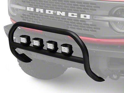 Rough Country Nudge Bar with 3-Inch Osram Wide Angle Series LED Lights (21-25 Bronco w/ Modular Front Bumper)