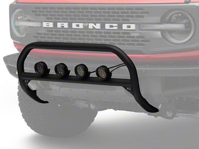 Rough Country Nudge Bar with 3.50-Inch Round Amber LED Lights (21-25 Bronco w/ Factory Plastic Bumper)