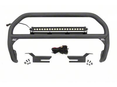 Rough Country Nudge Bar with 20-Inch Black Series White DRL LED Light Bar (21-25 Bronco w/ Factory Plastic Bumper)