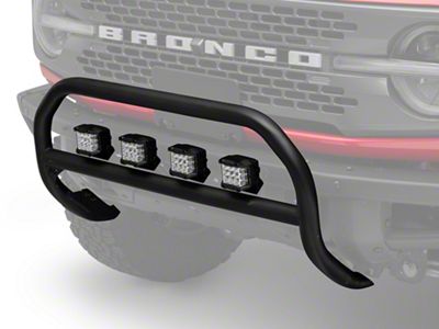 Rough Country Nudge Bar with 3-Inch Osram Wide Angle Series LED Lights (21-25 Bronco w/ Factory Plastic Bumper)