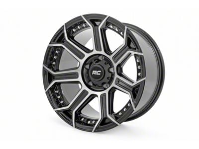 Rough Country 89 Series Black Machined Gun Metal 6-Lug Wheel; 17x9; -12mm Offset (21-25 Bronco, Excluding Raptor)