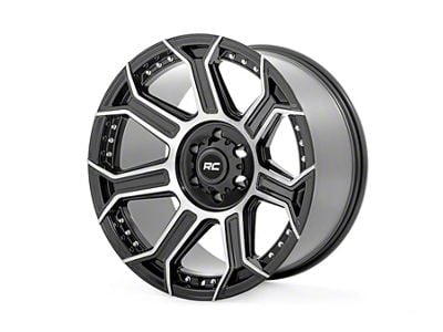 Rough Country 89 Series Black Machined Gun Metal 6-Lug Wheel; 20x10; -18mm Offset (21-25 Bronco, Excluding Raptor)