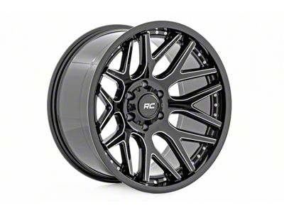 Rough Country 95 Series Gloss Black Machined 6-Lug Wheel; 20x10; -19mm Offset (22-25 Bronco Raptor)