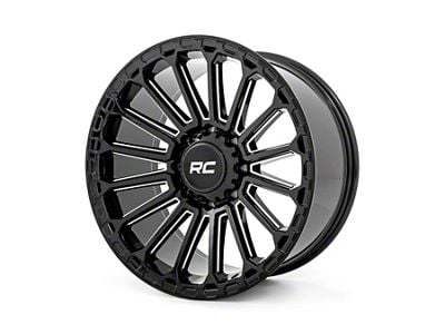 Rough Country 97 Series Gloss Black Milled 6-Lug Wheel; 17x9; -12mm Offset (21-25 Bronco, Excluding Raptor)