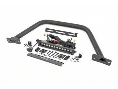 Rough Country Safari Bar Kit with 12-Inch Black Series DRL Single Row LED Light Bar (21-25 Bronco w/ Modular Front Bumper)