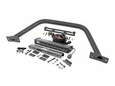 Rough Country Safari Bar Kit with 12-Inch Black Series Single Row LED Light Bar (21-25 Bronco w/ Modular Front Bumper)