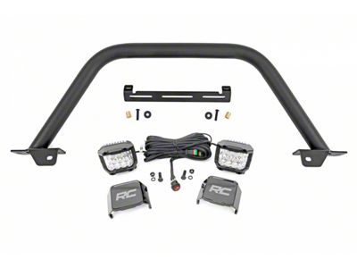 Rough Country Safari Bar Kit with 3-Inch Osram Wide Angle Series LED Lights (21-25 Bronco w/ Modular Front Bumper)