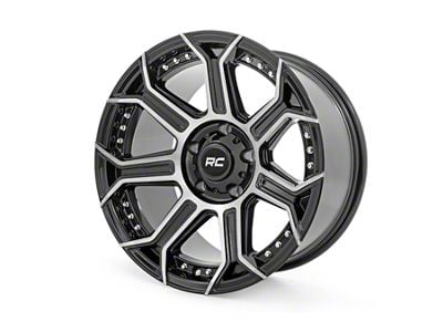 Rough Country 89 Series Black Machined Gun Metal 6-Lug Wheel; 17x9; 0mm Offset (21-25 Bronco, Excluding Raptor)
