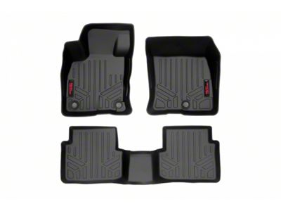 Rough Country Heavy Duty Front and Rear Floor Mats; Black (21-25 Bronco Sport)