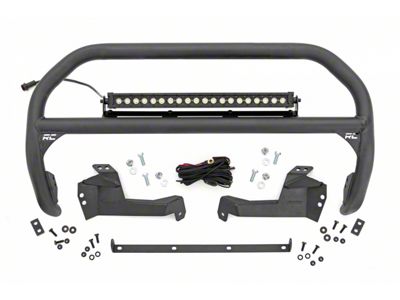 Rough Country Nudge Bar with 20-Inch Black Series White DRL LED Light Bar (21-25 Bronco Sport)