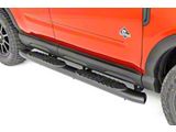 Rough Country Oval Nerf Side Step Bars; Black (21-26 Bronco Sport)