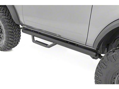 Rough Country Wheel to Wheel Nerf Side Step Bars; Black (21-25 Bronco 2-Door)