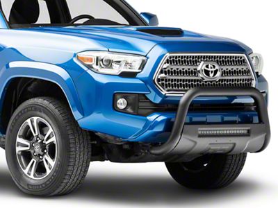 Rough Country Bull Bar with 20-Inch Black Series LED Light Bar; Black (16-23 Tacoma)