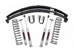 Rough Country 3-Inch Suspension Lift Kit with Leaf Springs and Preminum N3 Shocks (84-01 Jeep Cherokee XJ w/o AX5 Transmission)