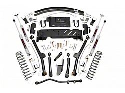 Rough Country Suspension 4.50-Inch Long Arm Suspension Lift Kit with Add-A-Leafs and Preminum N3 Shocks (84-01 2.5L, 4.0L Jeep Cherokee w/ NP231 Transfer Case)