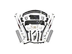 Rough Country Suspension 4.50-Inch Long Arm Suspension Lift Kit with Leaf Springs and Preminum N3 Shocks (84-01 2.5L, 4.0L Jeep Cherokee w/ NP242 Transfer Case)
