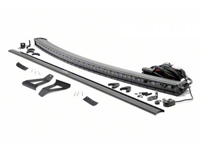 Rough Country Suspension 50-Inch Black Series Single Row Straight LED Light Bar with Upper Windshield Mounting Brackets (84-01 Jeep Cherokee XJ)