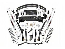 Rough Country Suspension 6.50-Inch Long Arm Suspension Lift Kit with Leaf Springs and Preminum N3 Shocks (84-01 4WD 2.5L, 4.0L Jeep Cherokee XJ w/ NP231 Transfer Case & w/o Peugeot Manual Transmission)