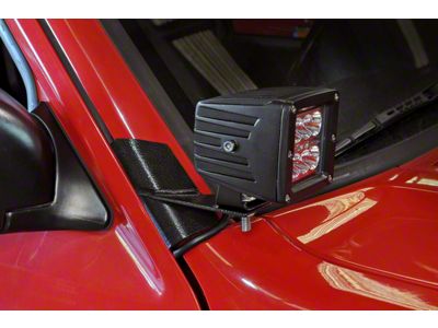 Rough Country Lower A-Pillar Light Mounts (84-01 Jeep Cherokee XJ)
