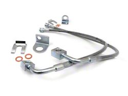 Rough Country Front Stainless Steel Brake Lines for 4 to 6-Inch Lift (07-18 Jeep Wrangler JK)