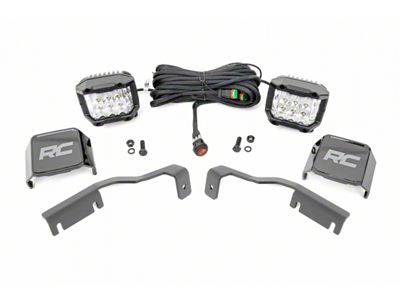 Rough Country 3-Inch Osram Wide Angle Series LED Ditch Light Kit (22-25 Frontier)