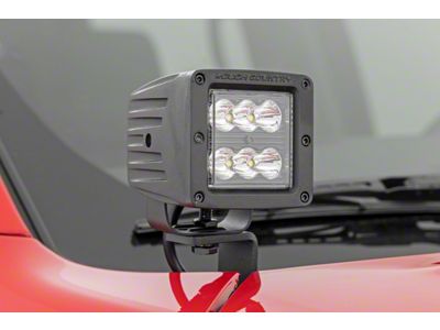 Rough Country Black Series LED Ditch Light Kit; Spot Beam (22-25 Frontier)