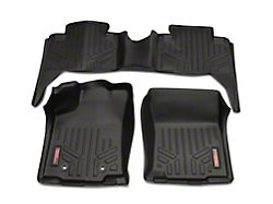 Rough Country Heavy Duty Front and Rear Floor Mats; Black (16-23 Tacoma Double Cab)