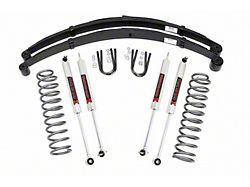 Rough Country Suspension 3-Inch Suspension Lift Kit with Leaf Springs and M1 Monotube Shocks (84-01 Jeep Cherokee XJ w/o AX5 Transmission)