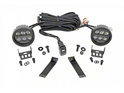 Rough Country Suspension 3.50-Inch Round Amber DRL LED Ditch Light Kit (14-21 Jeep Cherokee KL)